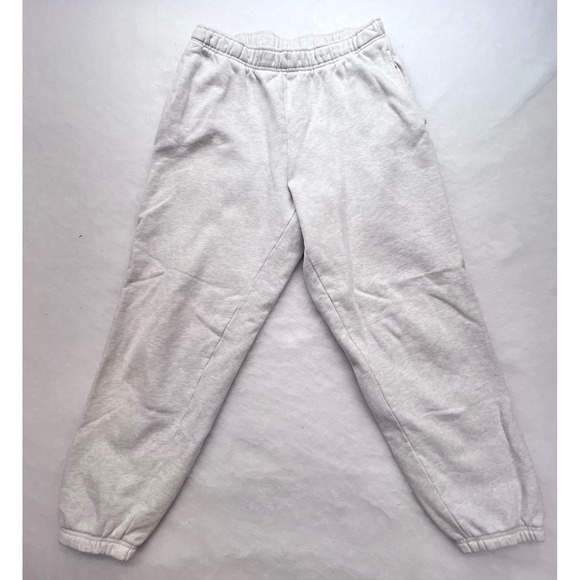 Aritzia Pants - TNA Aritzia Cozy Boyfriend fleece Gray joggers- M